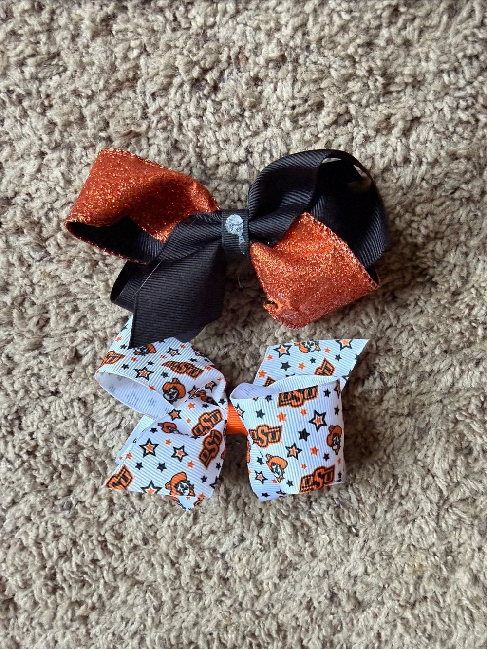 Oklahoma State Cowboys Girls Hair Bows Set Of 2
